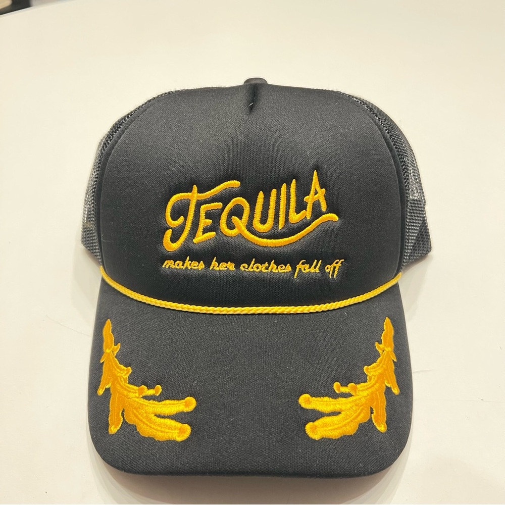 Tequila makes her clothes fall off trucker hat